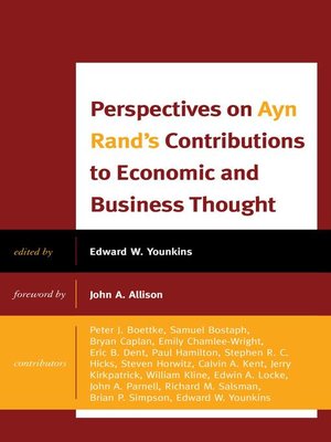 cover image of Perspectives on Ayn Rand's Contributions to Economic and Business Thought